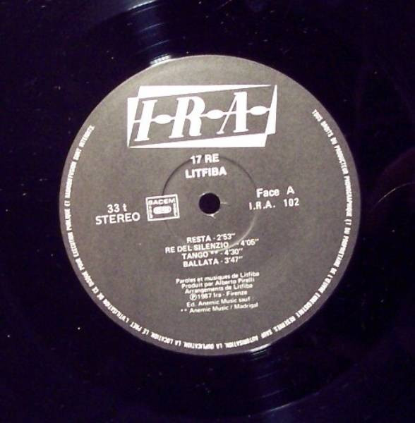 Litfiba - 17 Re | IRA (IRA 102) - 4 Litfiba - 17 Re | IRA (IRA 102) - 4