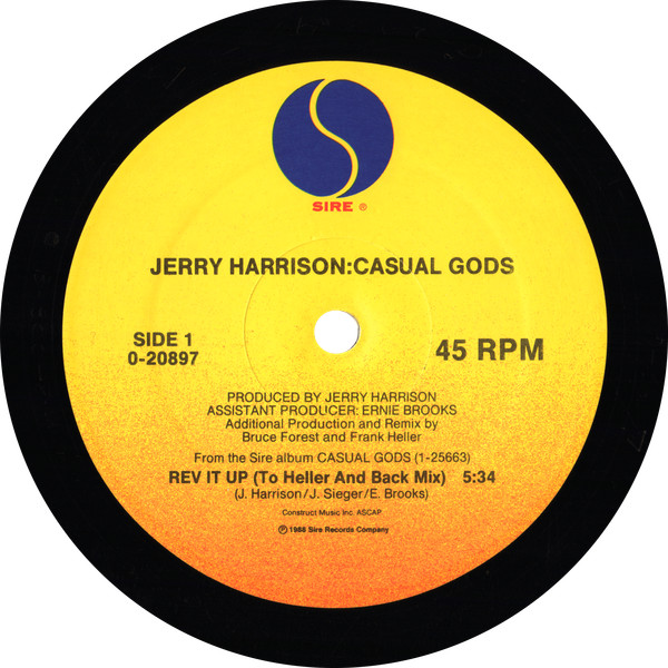 Jerry Harrison: Casual Gods - Rev It Up | Sire (0-20897) - 3