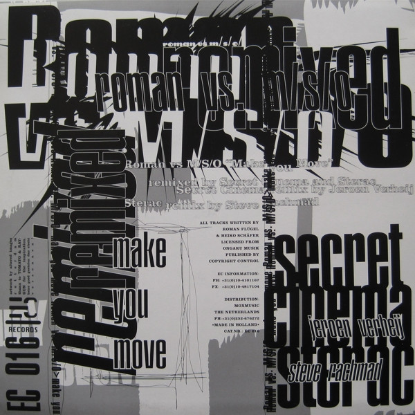 Roman Flügel vs. M/S/O - Make You Move (Remixed) | EC Records (EC 016) - 2 Roman Flügel vs. M/S/O - Make You Move (Remixed) | EC Records (EC 016) - 2