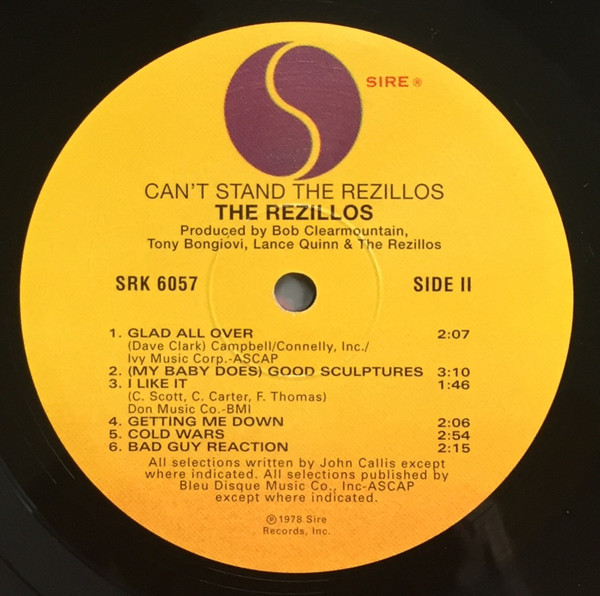 The Rezillos - Can't Stand The Rezillos | Sire (SRK 6057) - 4