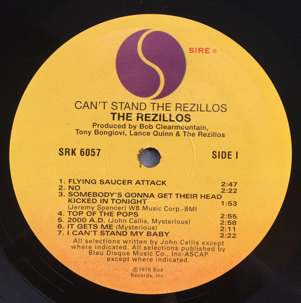 The Rezillos - Can't Stand The Rezillos | Sire (SRK 6057) - 3