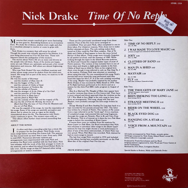 Nick Drake - Time Of No Reply | Hannibal Records (HNBL 1318) - 2