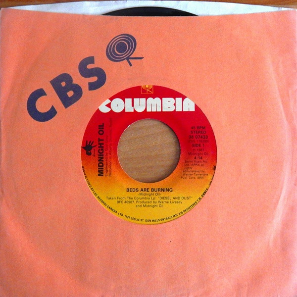 Midnight Oil - Beds Are Burning (7") [Vinyl] | Columbia (38 07433) - 3