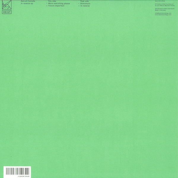 Detroit Swindle - In Reverse EP | Heist (HEIST015) - 2
