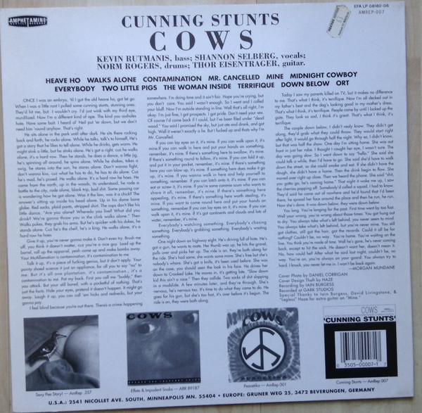 Cows - Cunning Stunts | Amphetamine Reptile Records (AMREP 007) - 2 Cows - Cunning Stunts | Amphetamine Reptile Records (AMREP 007) - 2