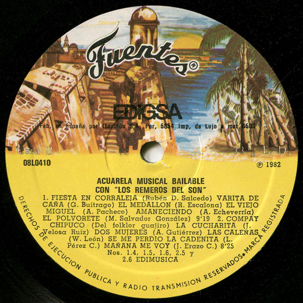 Los Remeros Del Son - Acuarela Musical Bailable | Discos Fuentes (08L0410) - 4 Los Remeros Del Son - Acuarela Musical Bailable | Discos Fuentes (08L0410) - 4