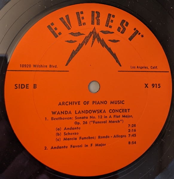 Wanda Landowska - Wanda Landowska Concert | Everest (X-915) - 4 Wanda Landowska - Wanda Landowska Concert | Everest (X-915) - 4