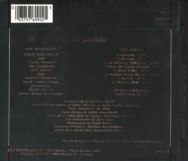 Rabih Abou-Khalil - Al-Jadida | Enja Records (ENJA 6090 2) - 2 Rabih Abou-Khalil - Al-Jadida | Enja Records (ENJA 6090 2) - 2