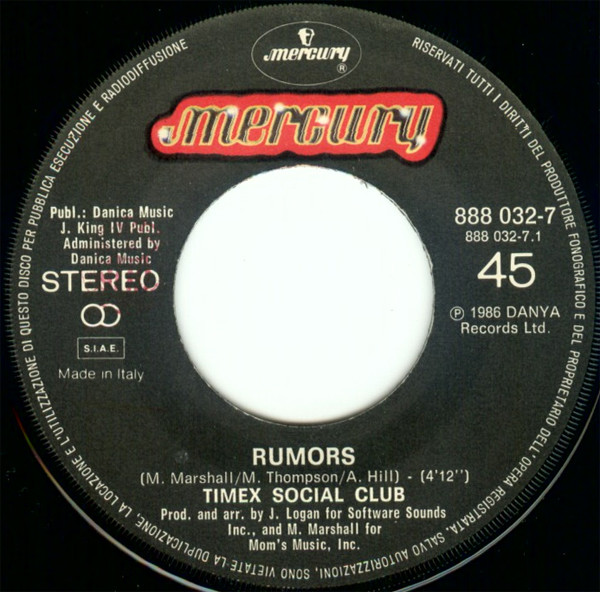 Timex Social Club - Rumors | Mercury (888 032-7) - 3
