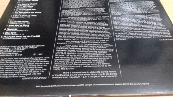 George Shearing Trio And Stéphane Grappelli - The Reunion | MPS Records (5D 064D-99457) - 2