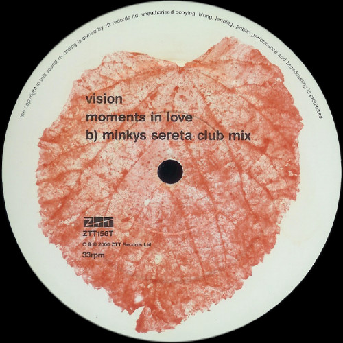 Vision - Moments In Love (Rob Searles Anthem Mix) | ZTT (ZTT156T) - 4