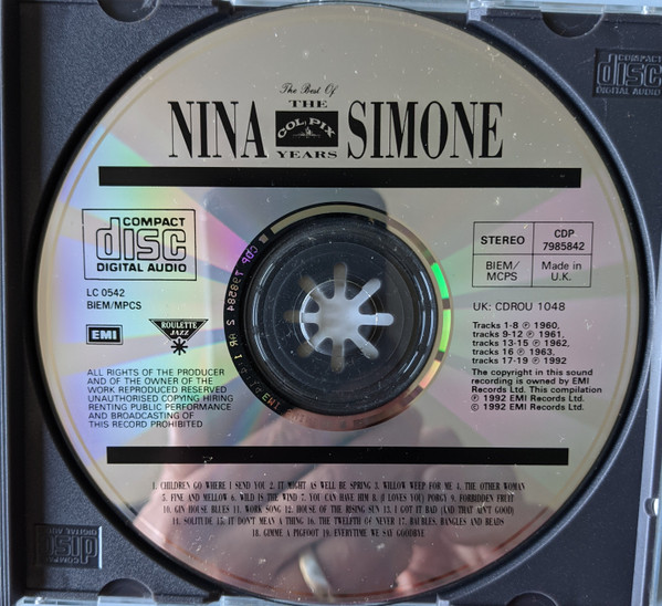 Nina Simone - The Best Of The Colpix Years | Roulette Jazz (CDP 7985842) - 3