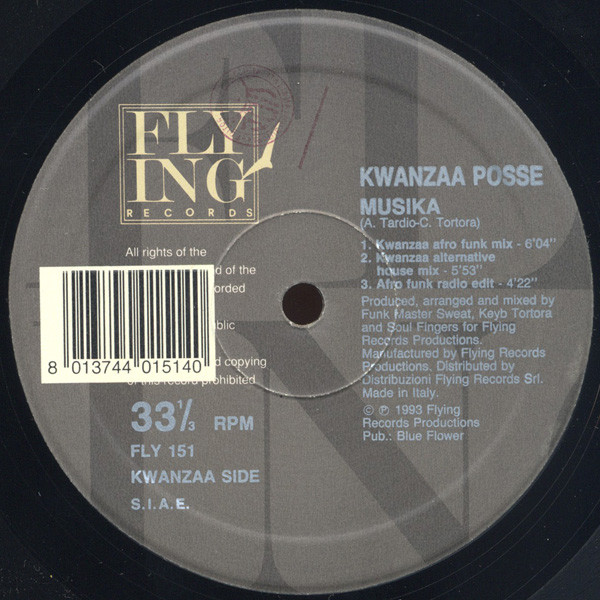 Kwanzaa Posse - Musika | Flying Records (FLY 151) - 3 Kwanzaa Posse - Musika | Flying Records (FLY 151) - 3