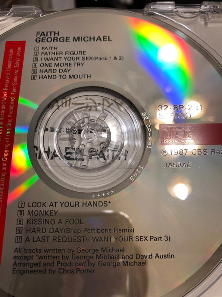 George Michael - Faith | Epic/Sony (32・8P-231) - 3