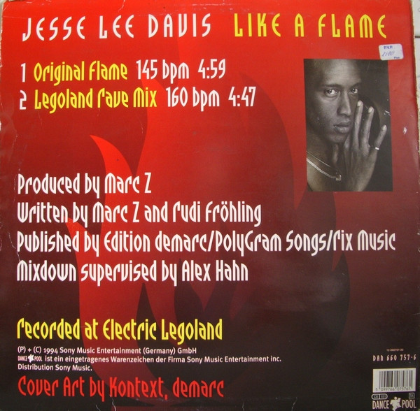 Jesse Lee Davis - Like A Flame | Dance Pool (DAN 660757 6) - 2 Jesse Lee Davis - Like A Flame | Dance Pool (DAN 660757 6) - 2
