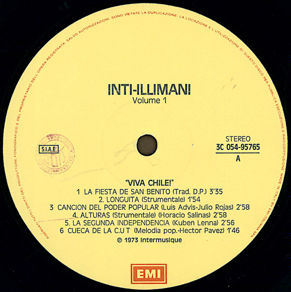 Inti Illimani - Viva Chile! | EMI (3C 054-95765) - 3 Inti Illimani - Viva Chile! | EMI (3C 054-95765) - 3