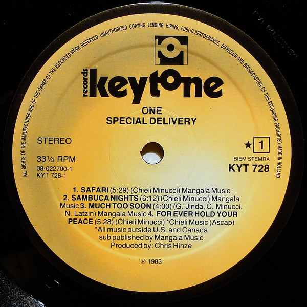Special Delivery - One | Keytone Records (KYT 728) - 4