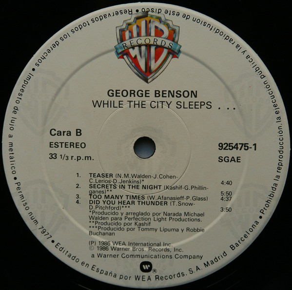 George Benson - While The City Sleeps... | Warner Bros. Records (925475-1) - 4