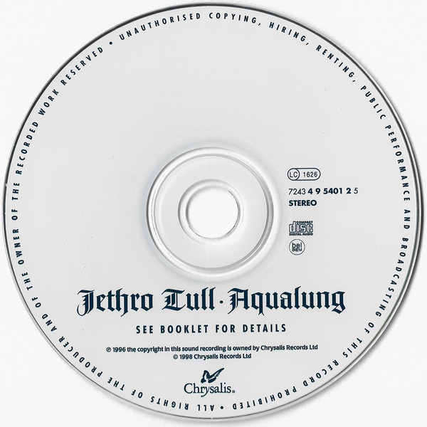 Jethro Tull - Aqualung | Chrysalis (7243 4 9 5401 2 5) - 3 Jethro Tull - Aqualung | Chrysalis (7243 4 9 5401 2 5) - 3