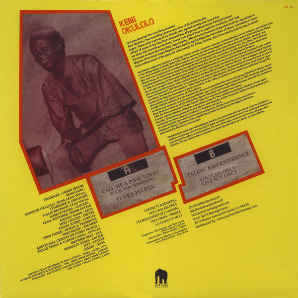 Babá Ken Okulolo - Talkin' Bass Experience | Hot Casa Records (HC 42) - 2 Babá Ken Okulolo - Talkin' Bass Experience | Hot Casa Records (HC 42) - 2