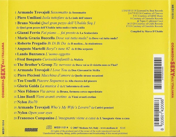 Various - Commedia Sexy All'Italiana | Mediane (MED11014) - 2 Various - Commedia Sexy All'Italiana | Mediane (MED11014) - 2