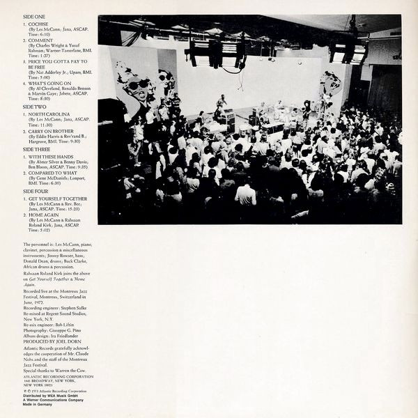 Les McCann - Live At Montreux | Atlantic (ATL 60 051) - 3 Les McCann - Live At Montreux | Atlantic (ATL 60 051) - 3