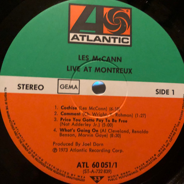 Les McCann - Live At Montreux | Atlantic (ATL 60 051) - 4 Les McCann - Live At Montreux | Atlantic (ATL 60 051) - 4