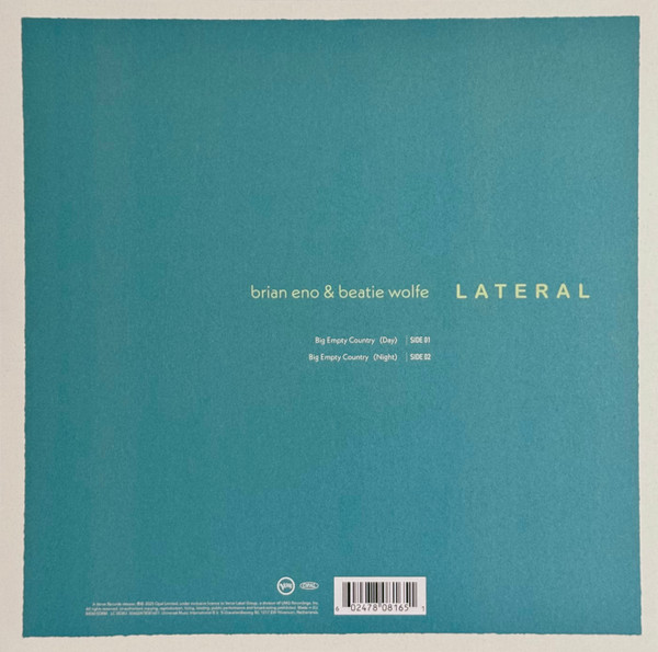 Brian Eno & Beatie Wolfe - Lateral | Verve Records (00602478081651) - 2 Brian Eno & Beatie Wolfe - Lateral | Verve Records (00602478081651) - 2