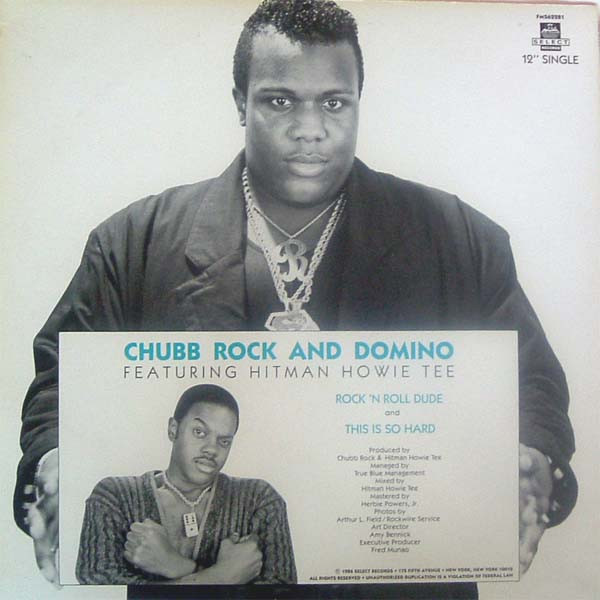Chubb Rock And Domino Featuring Howie Tee - Rock 'N Roll Dude | Select Records (FMS 62281) - 2 Chubb Rock And Domino Featuring Howie Tee - Rock 'N Roll Dude | Select Records (FMS 62281) - 2