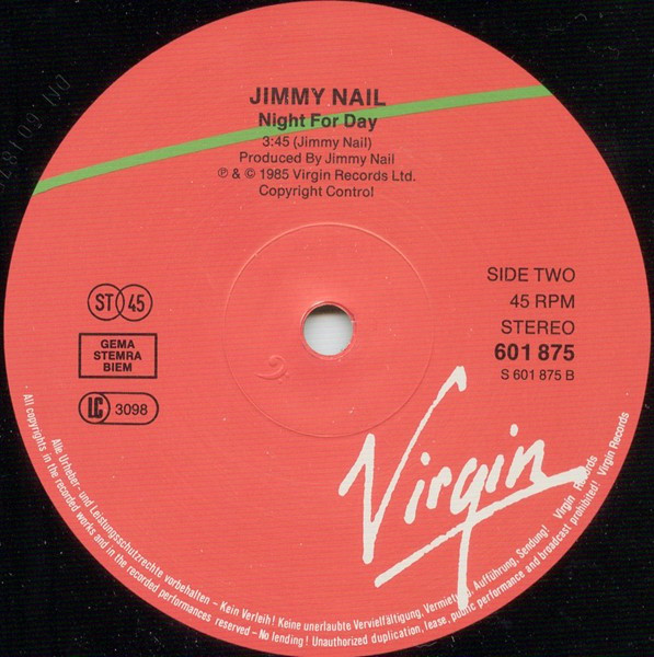 Jimmy Nail - Love Don't Live Here Anymore (Extended Version) | Virgin (601 875) - 4