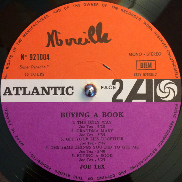 Joe Tex - Buying A Book | Atlantic (921004) - 4