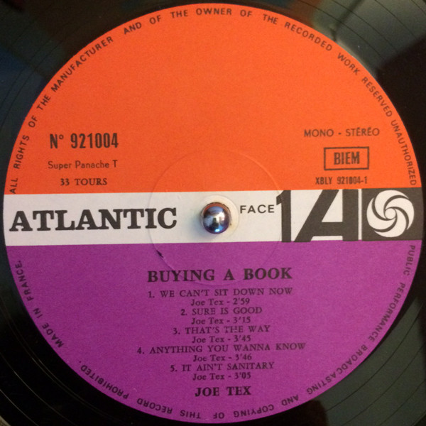 Joe Tex - Buying A Book | Atlantic (921004) - 3