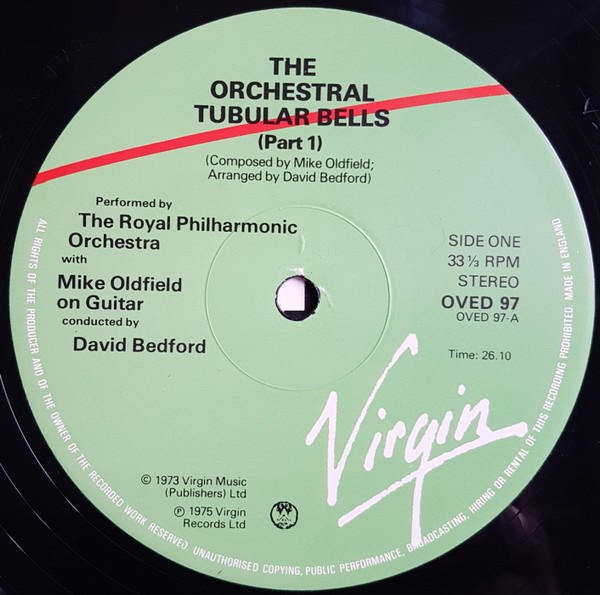 Royal Philharmonic Orchestra With Mike Oldfield Conducted By David Bedford - The Orchestral Tubular Bells | Virgin (OVED 97) - 4