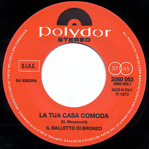 Il Balletto Di Bronzo - La Tua Casa Comoda | Polydor (2060 053) - 3