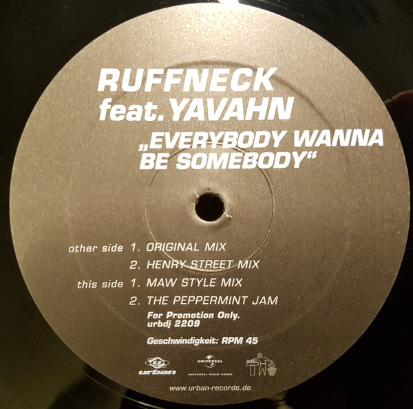Ruffneck Feat. Yavahn - Everybody Wanna Be Somebody | Urban (URBDJ 2209) - 3