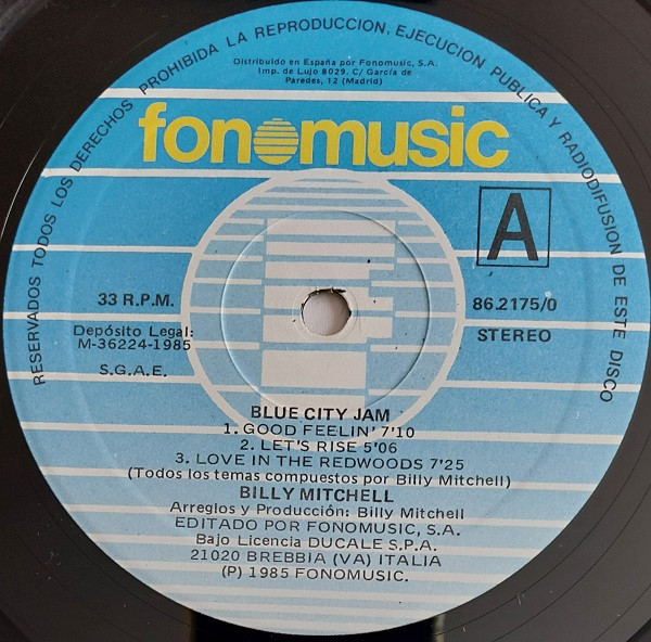 Billy Mitchell - Blue City Jam | Pausa Records (86.2175/0) - 3 Billy Mitchell - Blue City Jam | Pausa Records (86.2175/0) - 3