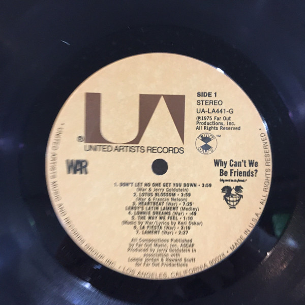 War - Why Can't We Be Friends? | United Artists Records (UA-LA441-G) - 3 War - Why Can't We Be Friends? | United Artists Records (UA-LA441-G) - 3