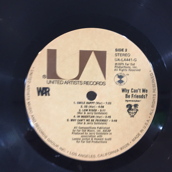 War - Why Can't We Be Friends? | United Artists Records (UA-LA441-G) - 4 War - Why Can't We Be Friends? | United Artists Records (UA-LA441-G) - 4