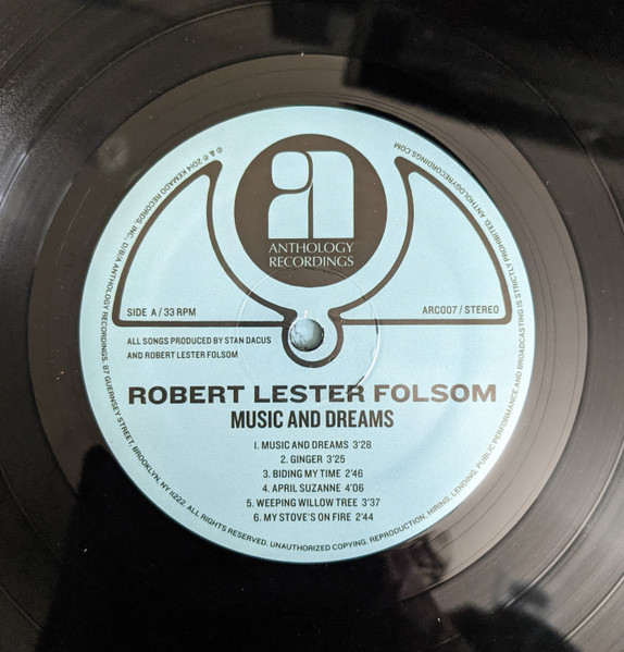 Robert Lester Folsom - Music And Dreams | Anthology Recordings (ARC007) - 3 Robert Lester Folsom - Music And Dreams | Anthology Recordings (ARC007) - 3