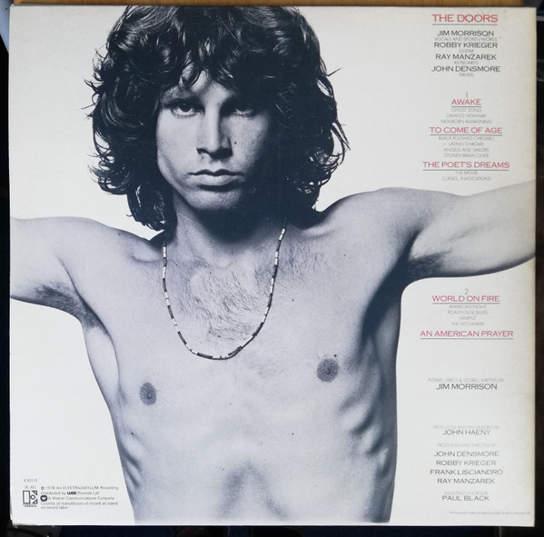 Jim Morrison Music By The Doors - An American Prayer | Elektra (K 52111) - 2 Jim Morrison Music By The Doors - An American Prayer | Elektra (K 52111) - 2