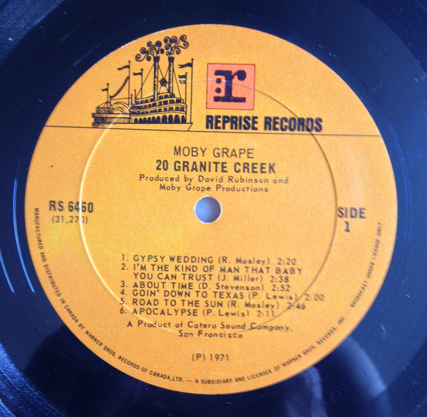 Moby Grape - 20 Granite Creek | Reprise Records (RS 6460) - 3