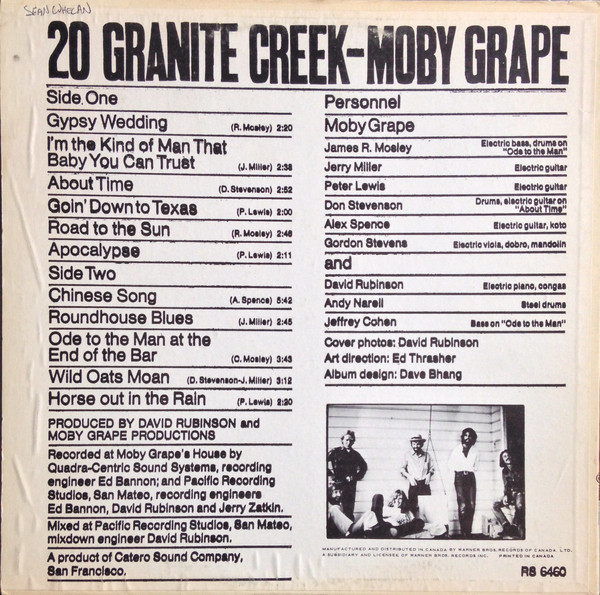 Moby Grape - 20 Granite Creek | Reprise Records (RS 6460) - 2