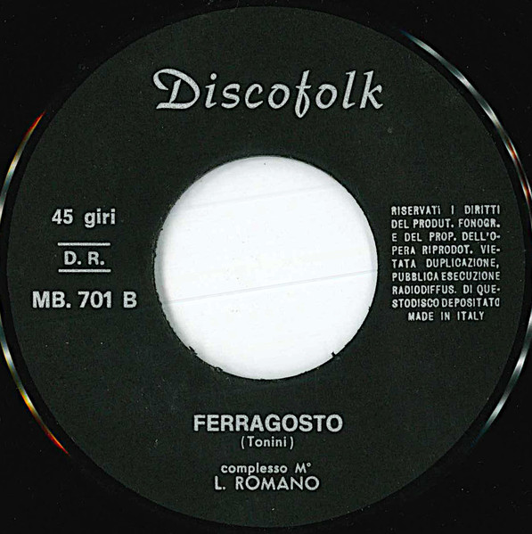 Complesso L. Romano - La Tirolese / Ferragosto | Discofolk (MB. 701) - 4