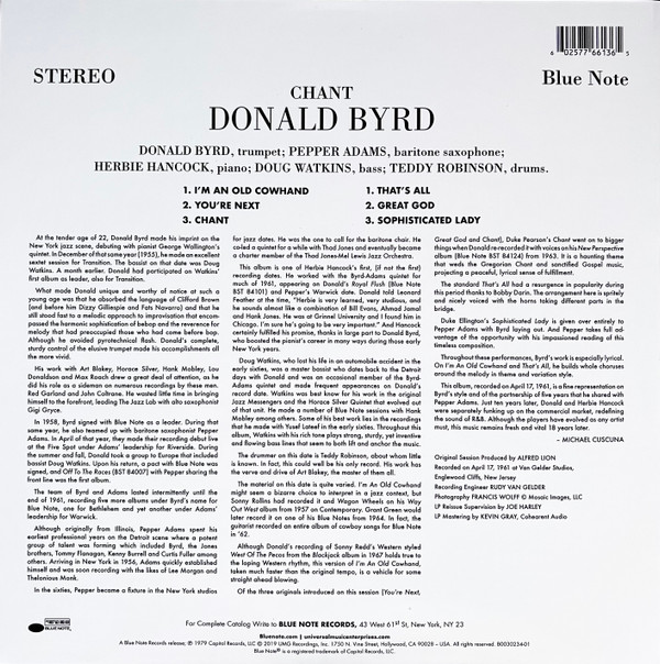 Donald Byrd - Chant | Blue Note (B0030234-01) - 2 Donald Byrd - Chant | Blue Note (B0030234-01) - 2