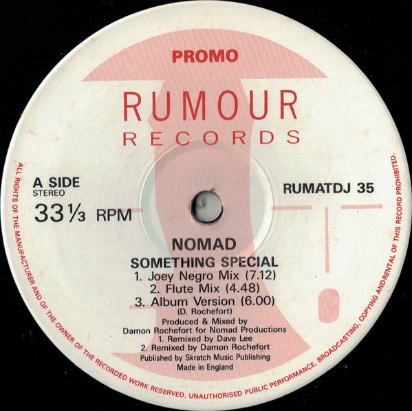 Nomad - Something Special | Rumour Records (RUMAT 35 DJ) - main Nomad - Something Special | Rumour Records (RUMAT 35 DJ) - main