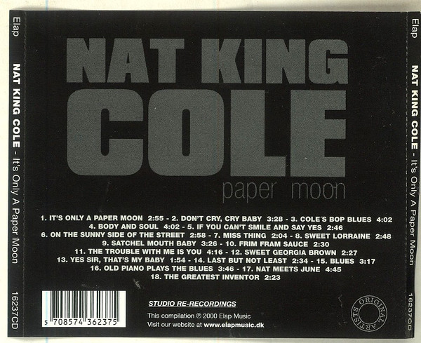 Nat King Cole - Paper Moon | Elap (16237CD) - 2 Nat King Cole - Paper Moon | Elap (16237CD) - 2