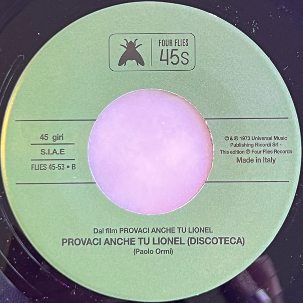 Paolo Ormi - Provaci Anche Tu Lionel | Four Flies Records (FLIES 45-53) - 2 Paolo Ormi - Provaci Anche Tu Lionel | Four Flies Records (FLIES 45-53) - 2