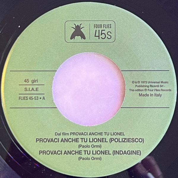 Paolo Ormi - Provaci Anche Tu Lionel | Four Flies Records (FLIES 45-53)