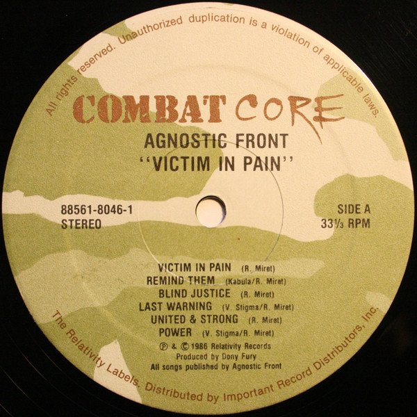 Agnostic Front - Victim In Pain | Combat Core (88561-8046-1) - 3