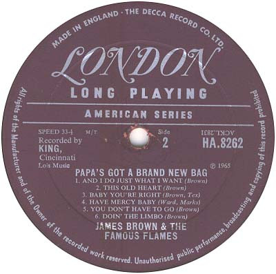 James Brown & The Famous Flames - Papa's Got A Brand New Bag | London Records (HA 8262) - 4